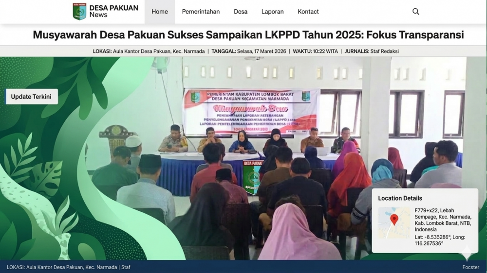 Wujudkan Transparansi, Pemerintah Desa Pakuan Sampaikan LKPPD Tahun Anggaran 2025