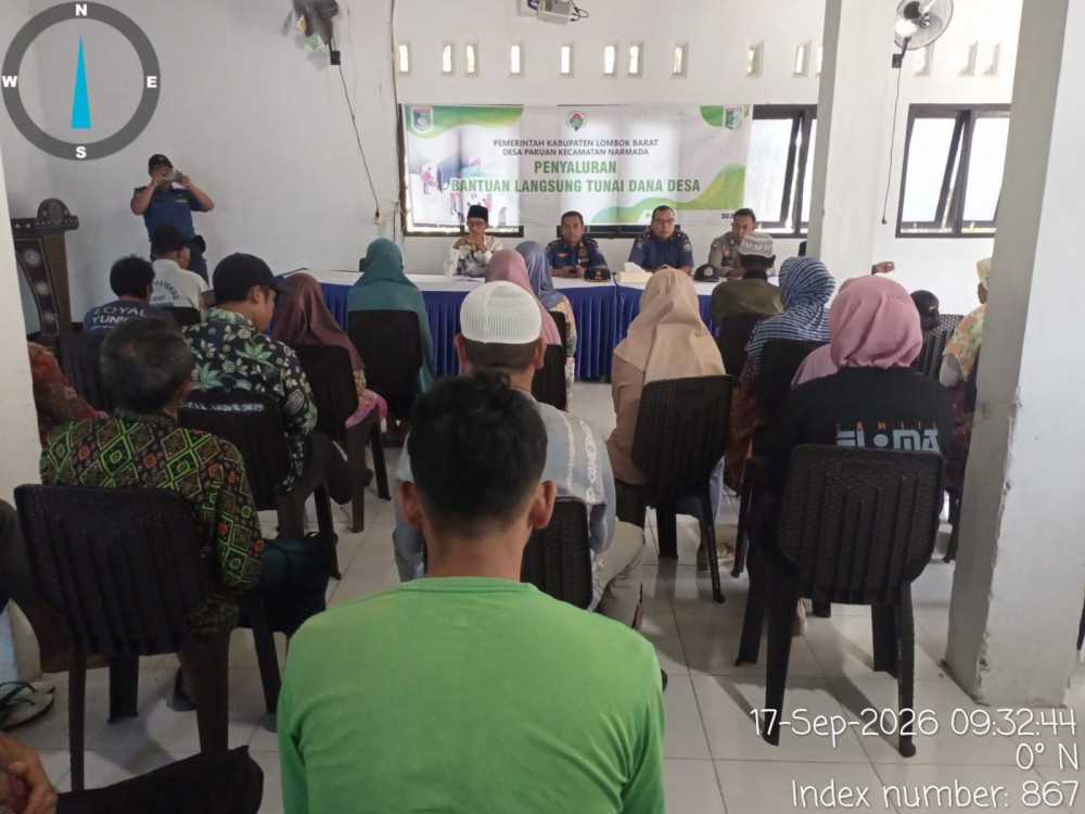 Penyaluran Bantuan Langsung Tunai Dana Desa (BLT DD) Desa Pakuan Kecamatan Narmada Tahun 2026