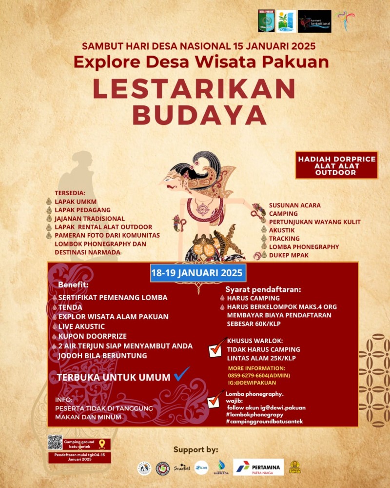 Sambut Hari Desa Nasional 15 Januari 2025 Explore Desa Wisata Pakuan Lestarikan Budaya